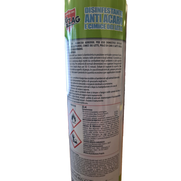 Anti acaro e cimici dei letti - bomboletta 300 ml - Zig Zag