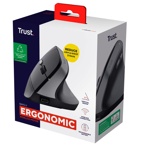 Mouse ergonomico wireless Bayo II - Trust