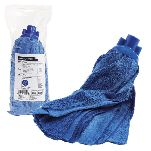 Mop Falcon - 200 gr - microfibra - blu - PerfettoFactory