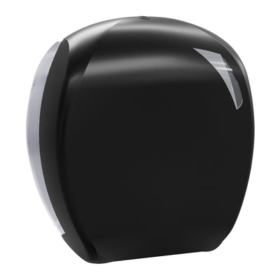 Dispenser carta igienica Skin Carbon rotolo Mini Jumbo - 29,6 x 13,5 x 27,7 cm - rotolo diametro 24 cm - nero - Mar Plast
