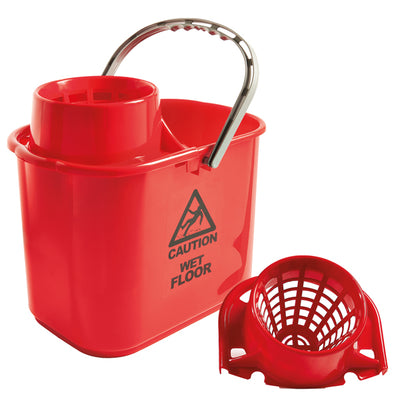 Secchio Polar - con strizzatore - 15 L - rosso -  30 x 27 x 37 cm - PerfettoFactory