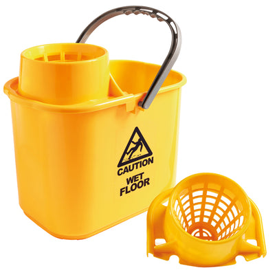 Secchio Polar - con strizzatore - 15 L - giallo - PerfettoFactory