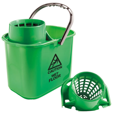 Secchio Polar - con strizzatore - 15 L - verde - PerfettoFactory