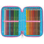 Astuccio 3 zip Candy collection - 19,5 x 7,5 x 12,9 cm - tessuto - fantasie assortite - Giotto