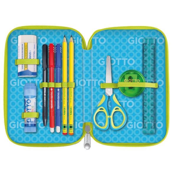 Astuccio 3 zip Young Street collection - 19,5 x 7,5 x 12,9 cm - PL - fantasie assortite - Giotto