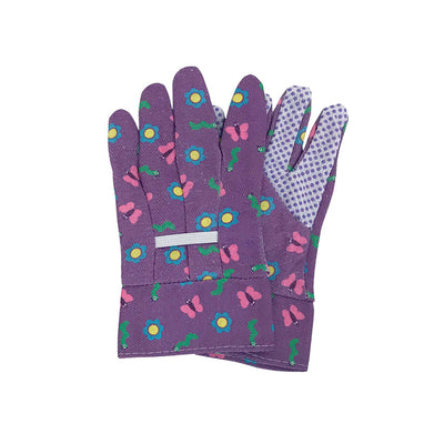 Guanti da giardino bambino - con palmo puntinato - taglia S - PVC - fantasie assortite - Verdemax