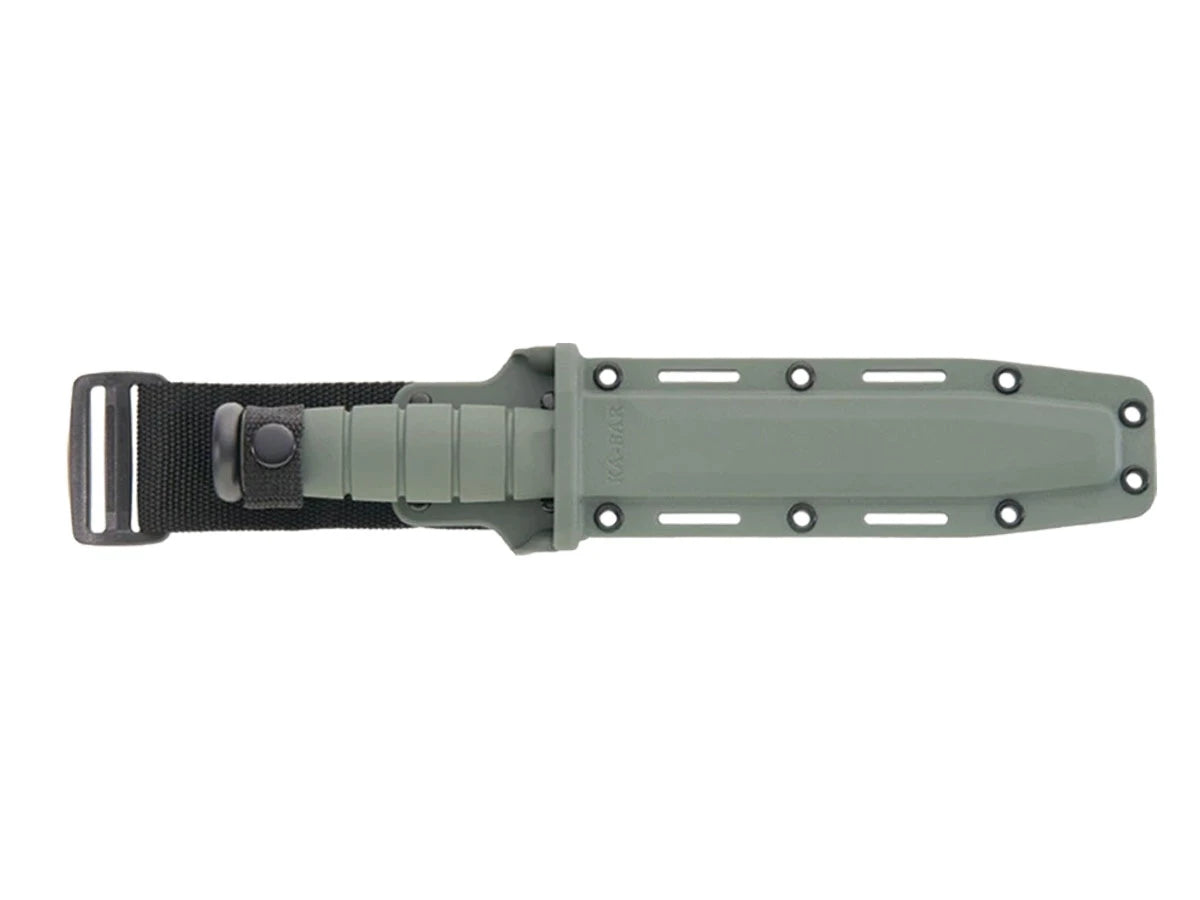 Ka-Bar Fighting/Utility 5011 dettaglio lama Cro-Van manico Kraton G foliage green
