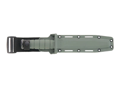 Ka-Bar Fighting/Utility 5011 dettaglio lama Cro-Van manico Kraton G foliage green
