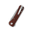 Vista manico legno Coccobolo QSP Hawk flipper perni pollice