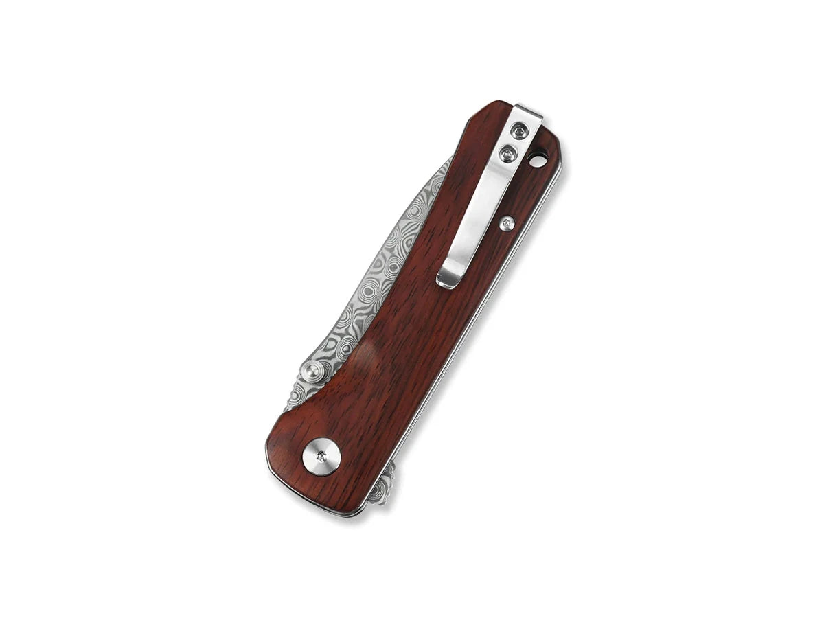 Vista manico legno Coccobolo QSP Hawk flipper perni pollice