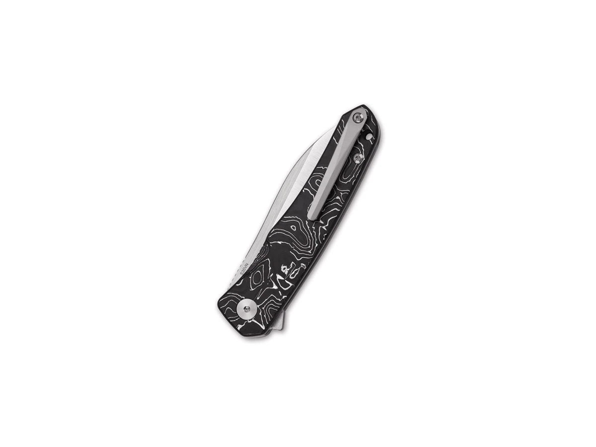 Vista manico CF laminata alluminio QSP Otter liner lock clip