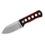 Coltello da collo QSP Canary G-10 14C28N stonewash nero/rosso QS141-B1