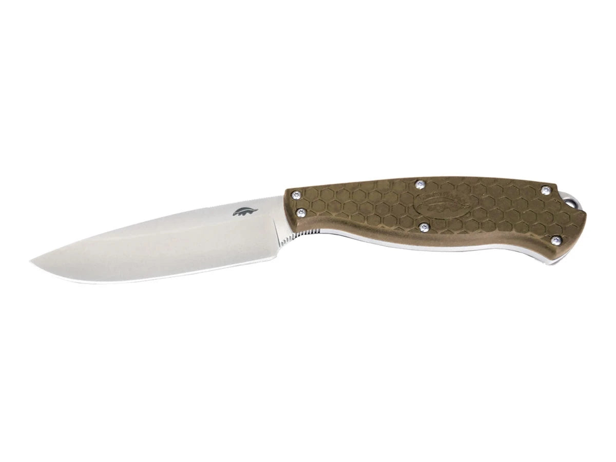 Honey Badger Outfitter coltello fisso FRN tan HB5302, lama drop point 8Cr13MoV