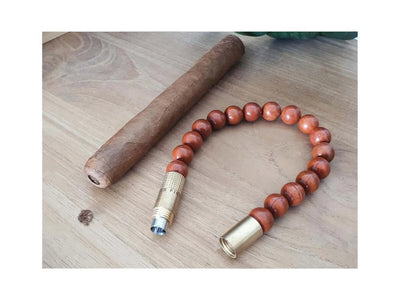 Les Fines Lames BRACCIALE PUNCH BRASS RED JASPER - S