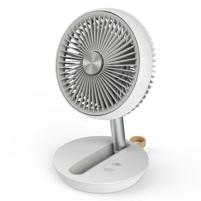 ventilatore da tavolo ricaricabile CFG Air Studio vista laterale orientabile