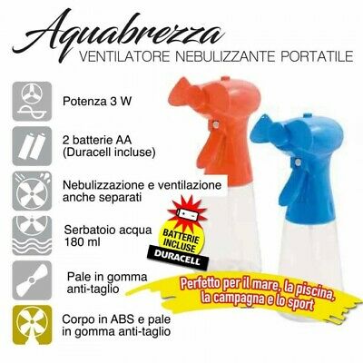 AQUABREZZA ventilatore nebulizzante portatile
