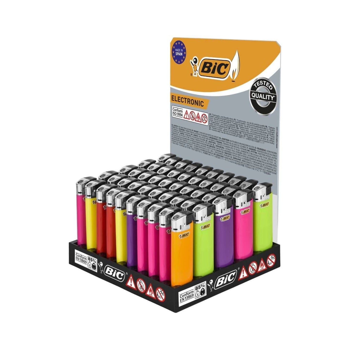 ACCENDINI PIEZO BIC COLORATI J38 usa e getta C.R. (50PZ)