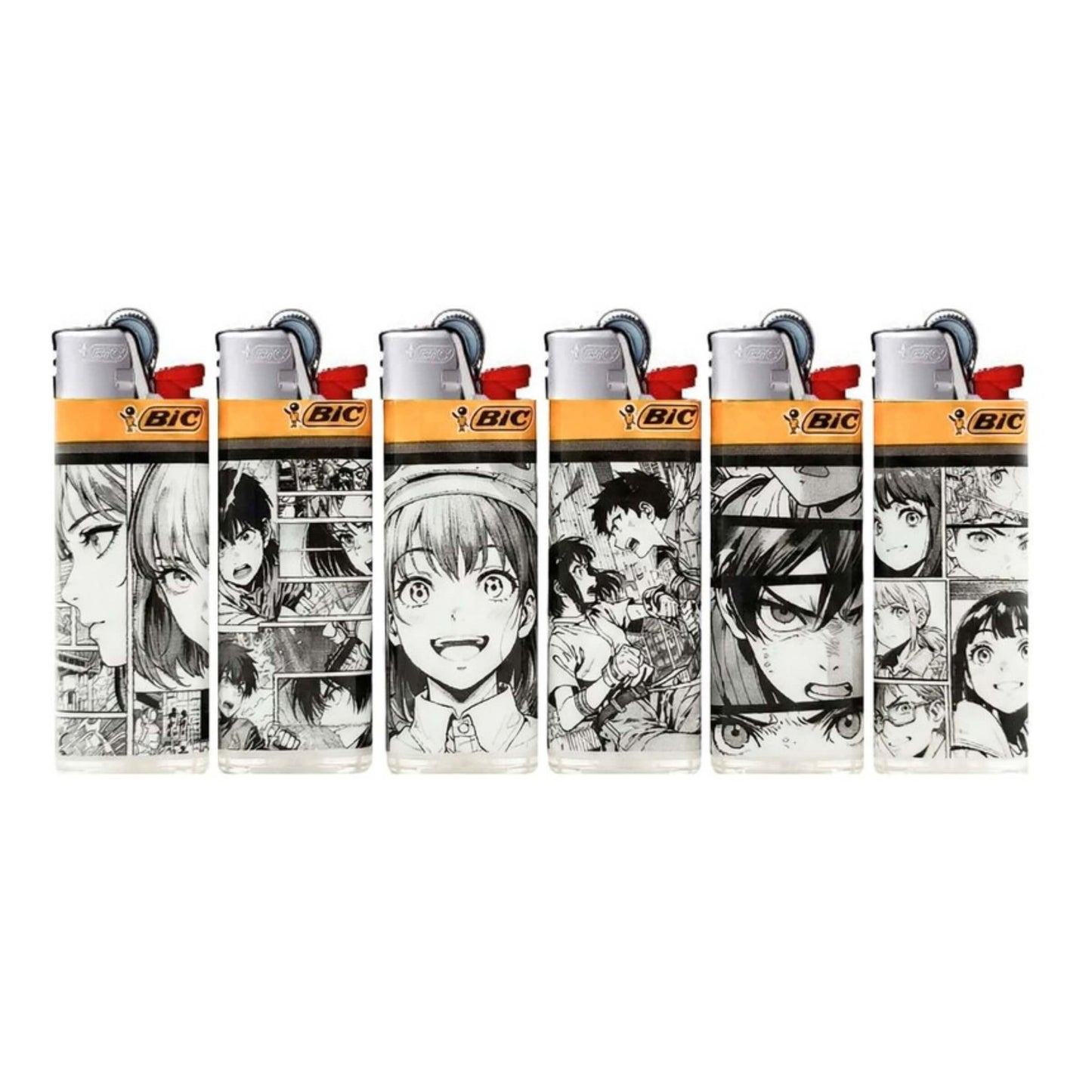 Accendini Mini BIC J25 Manga 50pz edizione speciale con grafiche manga giapponesi