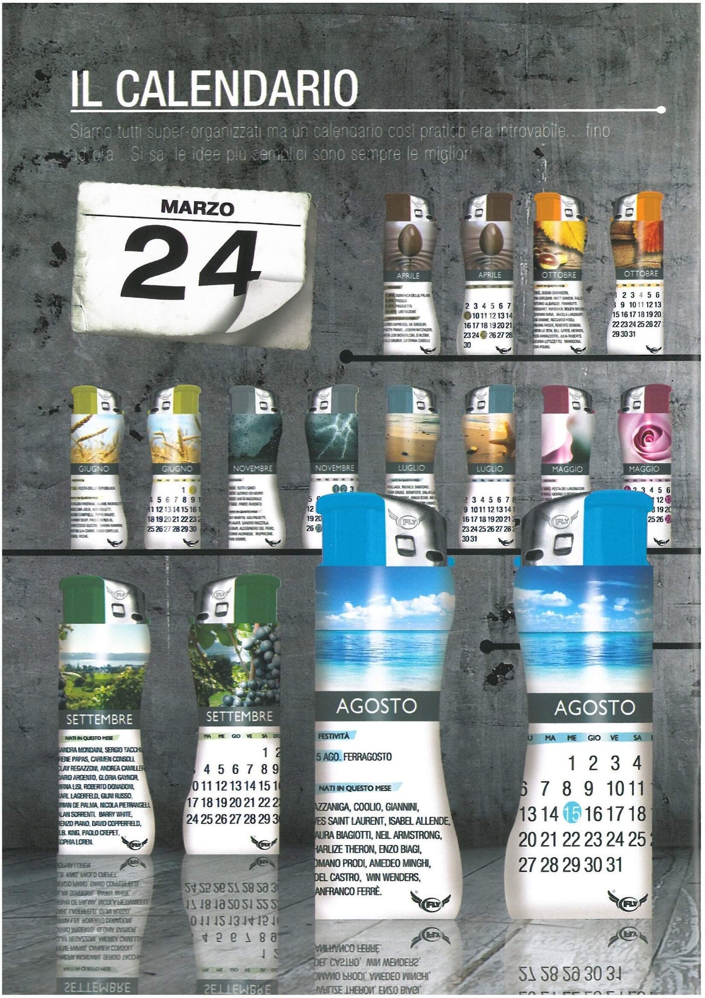 ACCENDINI FLY IL CALENDARIO  PIEZO C.R. (80PZ)