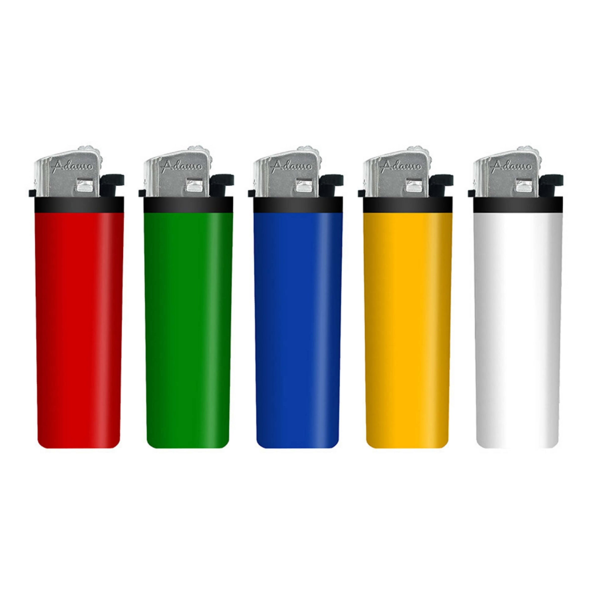 Accendini Adamo Classic Solido confezione da 50 pezzi in cinque colori assortiti