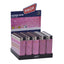 Espositore da 50 accendini Prof Shiny Pink Piezo con finitura lucida rosa e accensione piezo