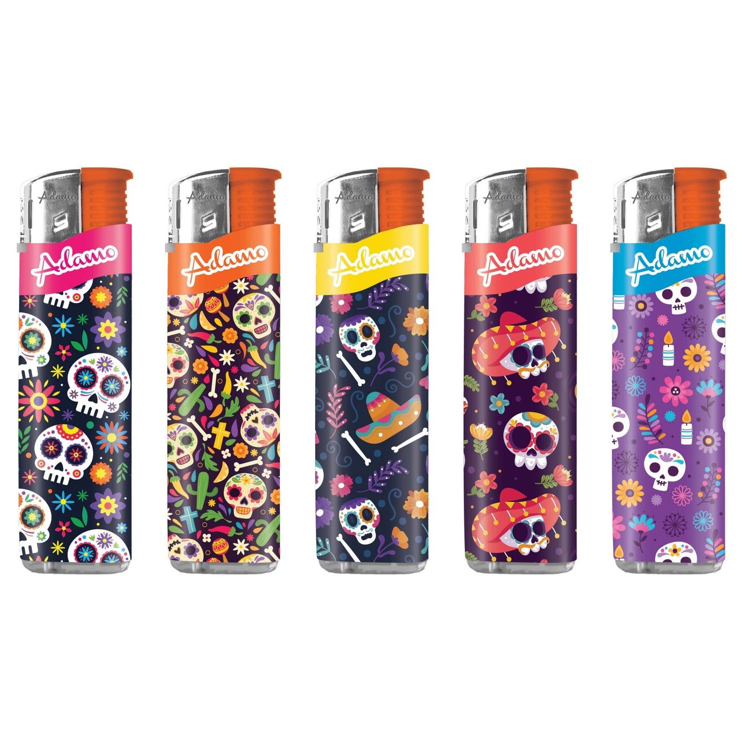 ACCENDINI PIEZO ELETTRONICO ADAMO DESIGN SLIM SKULL PATTERN (50PZ) 187403