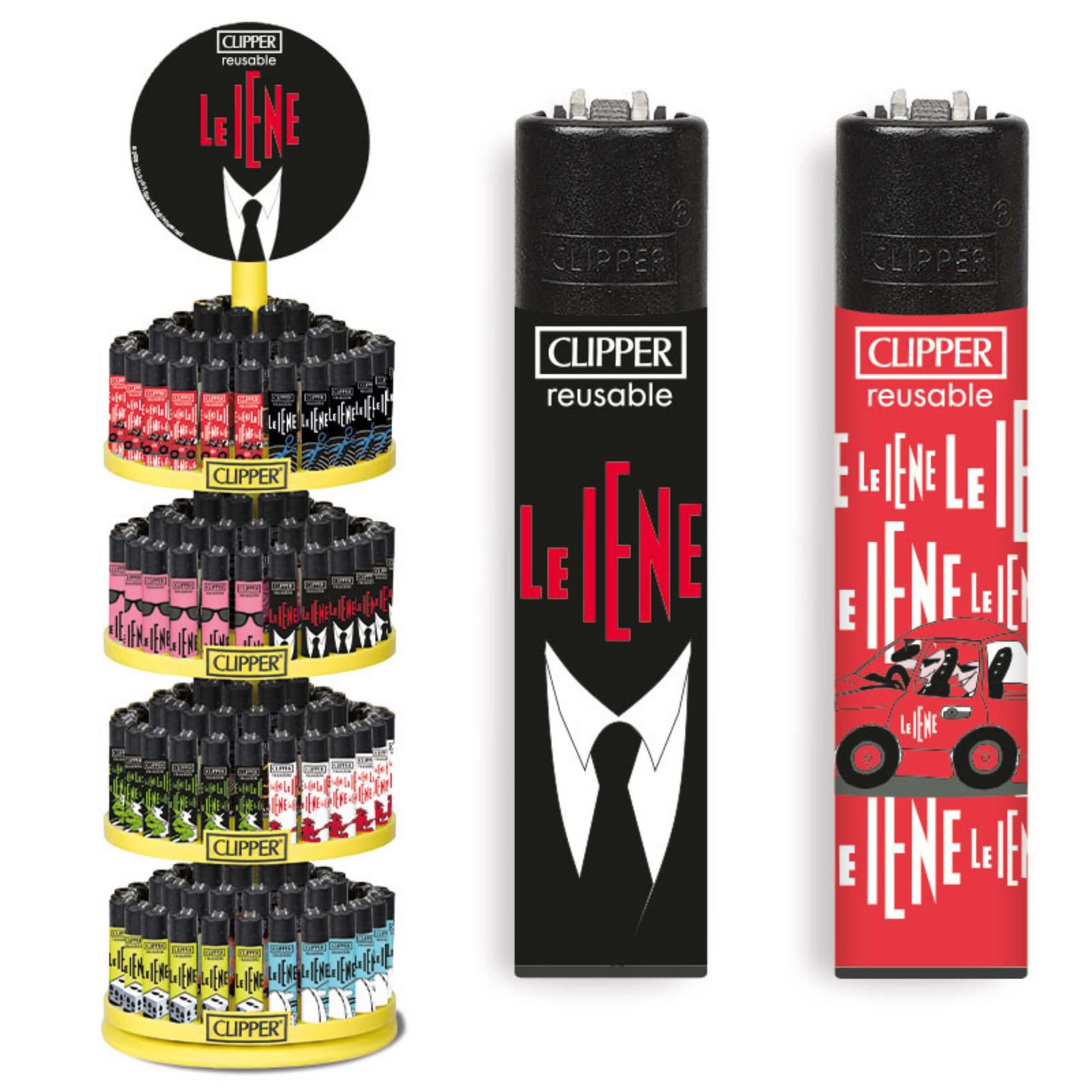 Espositore girevole Clipper Large accendini Le Iene edizione ufficiale 192pz
