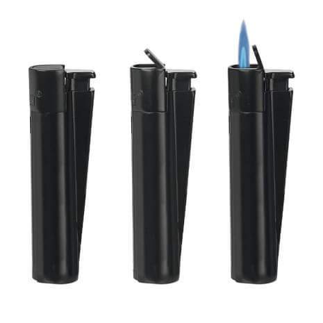 ACCENDINO CLIPPER LARGE METAL NERO JET RF