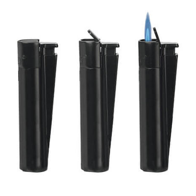 ACCENDINO CLIPPER LARGE METAL NERO JET RF
