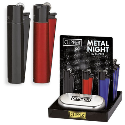 ACCENDINO CLIPPER LARGE PIETRINA METAL NIGHT
