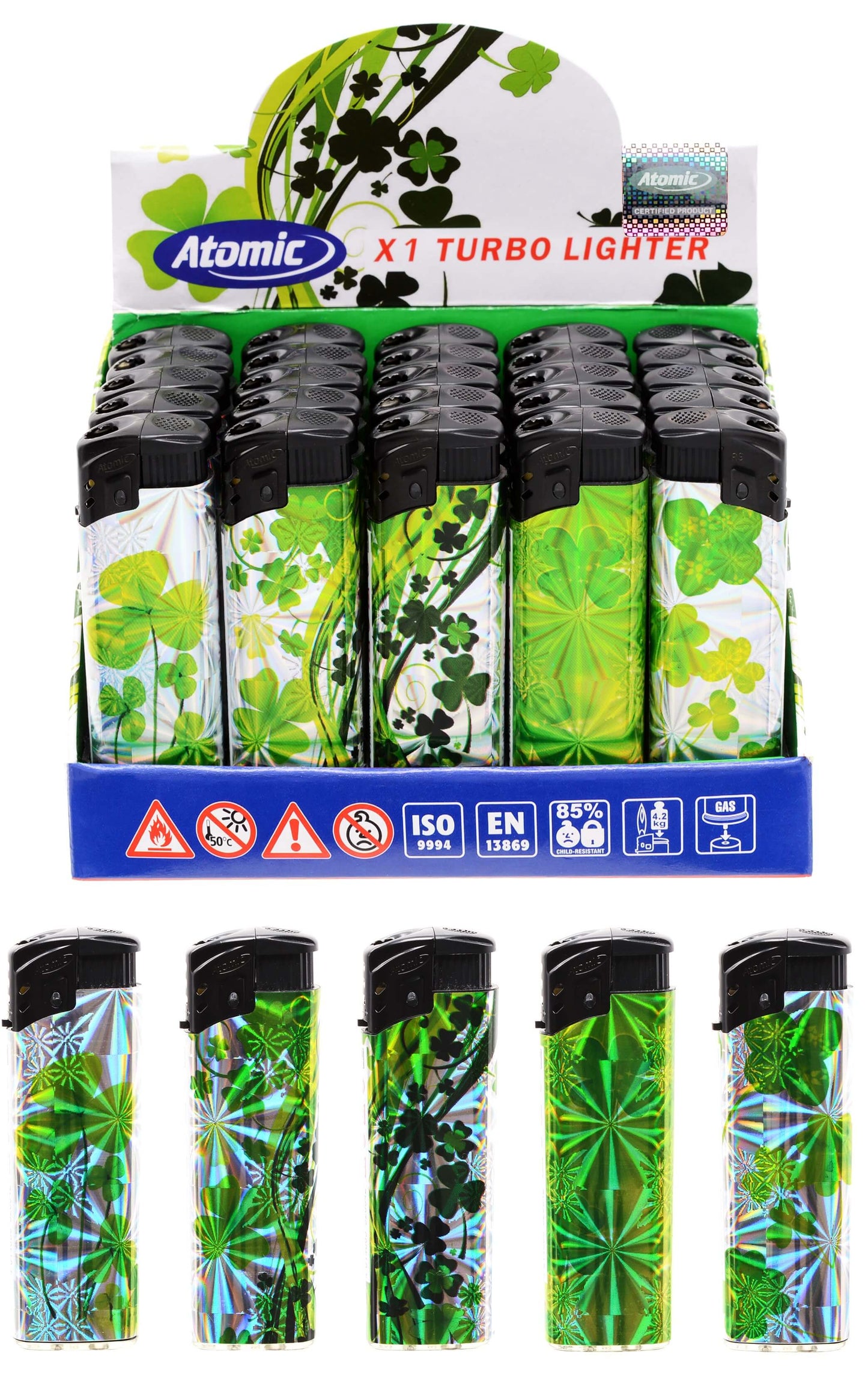 ACCENDINI ATOMIC TURBO Laser Lucky Clover C.R. (25PZ)  3730103