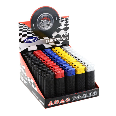 ACCENDINI ATOMIC PIEZO RACE CON PNEUMATICO IN GOMMA C.R. (50PZ) 3601401