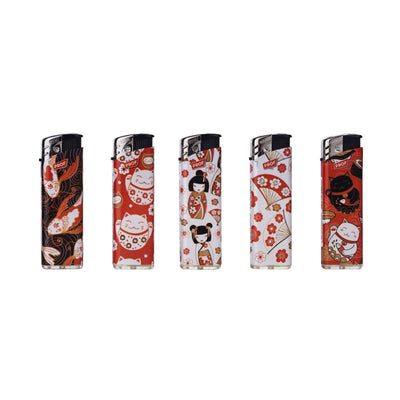 Accendini Piezo Prof Japan 50pz con decorazioni ispirate alla cultura giapponese