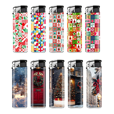 Lux Holiday Spirits Accendini Decorati Natalizi Assortiti Espositore 2 Piani (100PZ) 8088