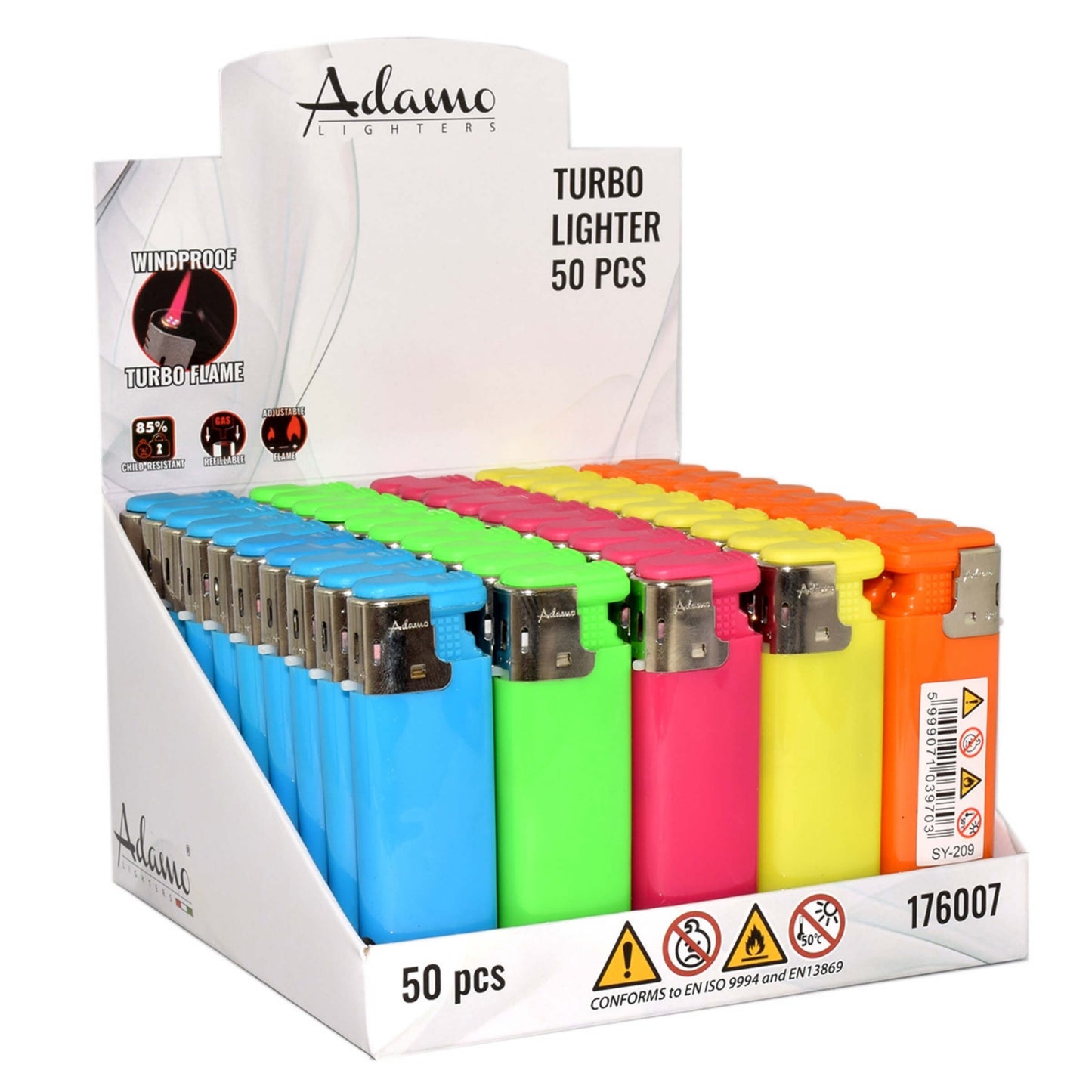 ACCENDINI ADAMO TURBO COLORI NEON (50PZ) 176007