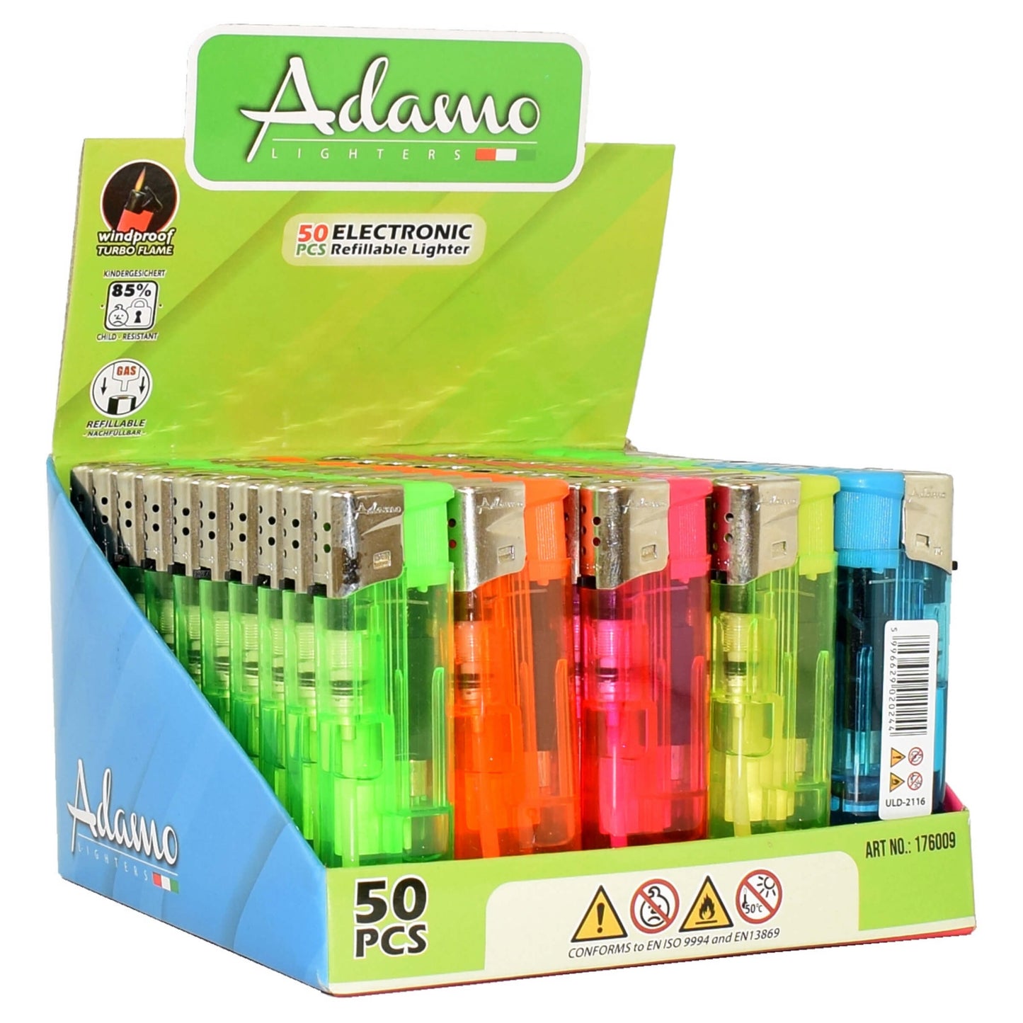 ACCENDINI ADAMO COLORATI TRASPARENTI (50PZ) 176009
