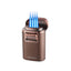 Accendino Silver Match Monaco a quadrupla fiamma jet in metallo bronzo satinato con cigar holder integrato