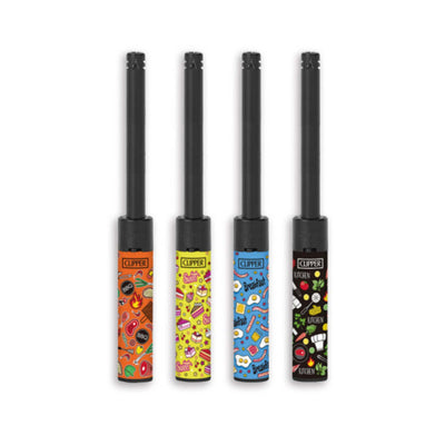 Accendigas Clipper Tube Kitchen BW confezione da 12 pezzi design bianco e nero