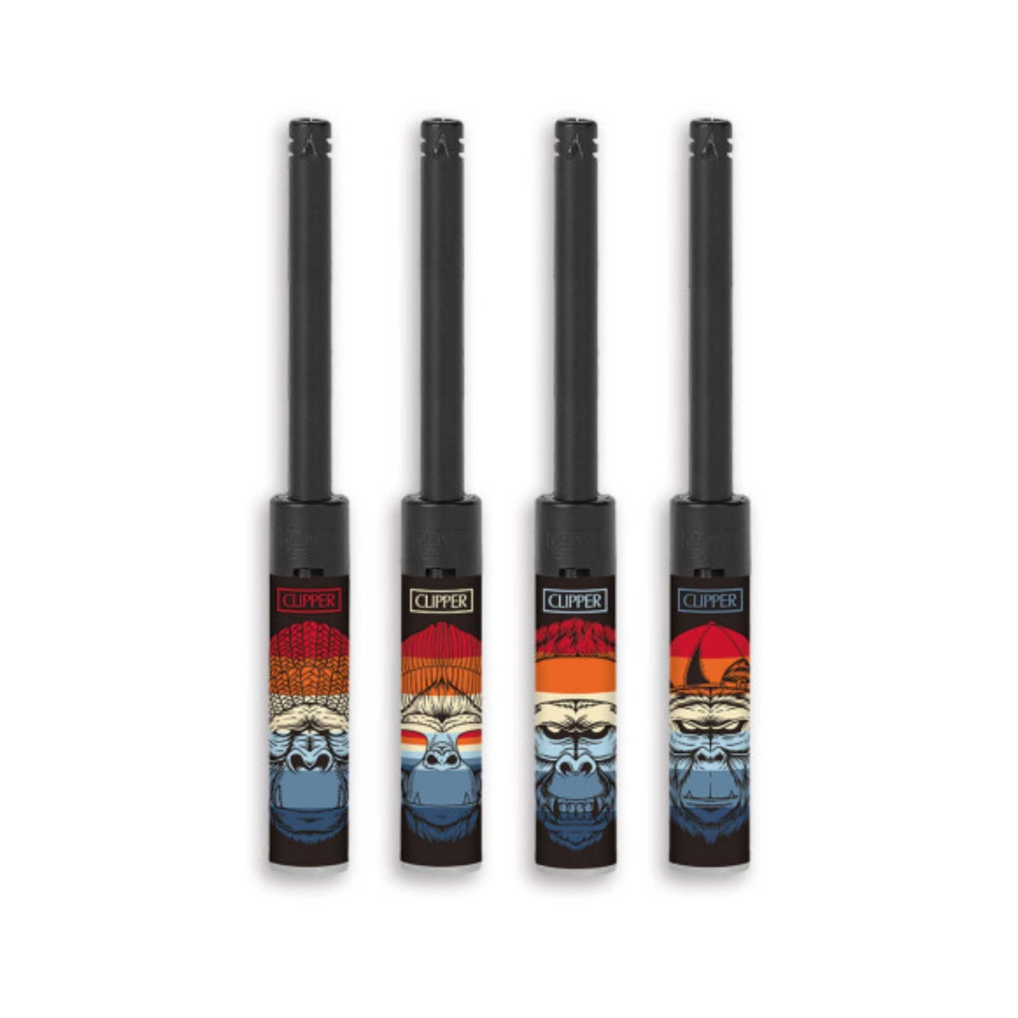 Accendigas Clipper Tube Funny Monkey confezione da 12 pezzi con grafica divertente scimmia