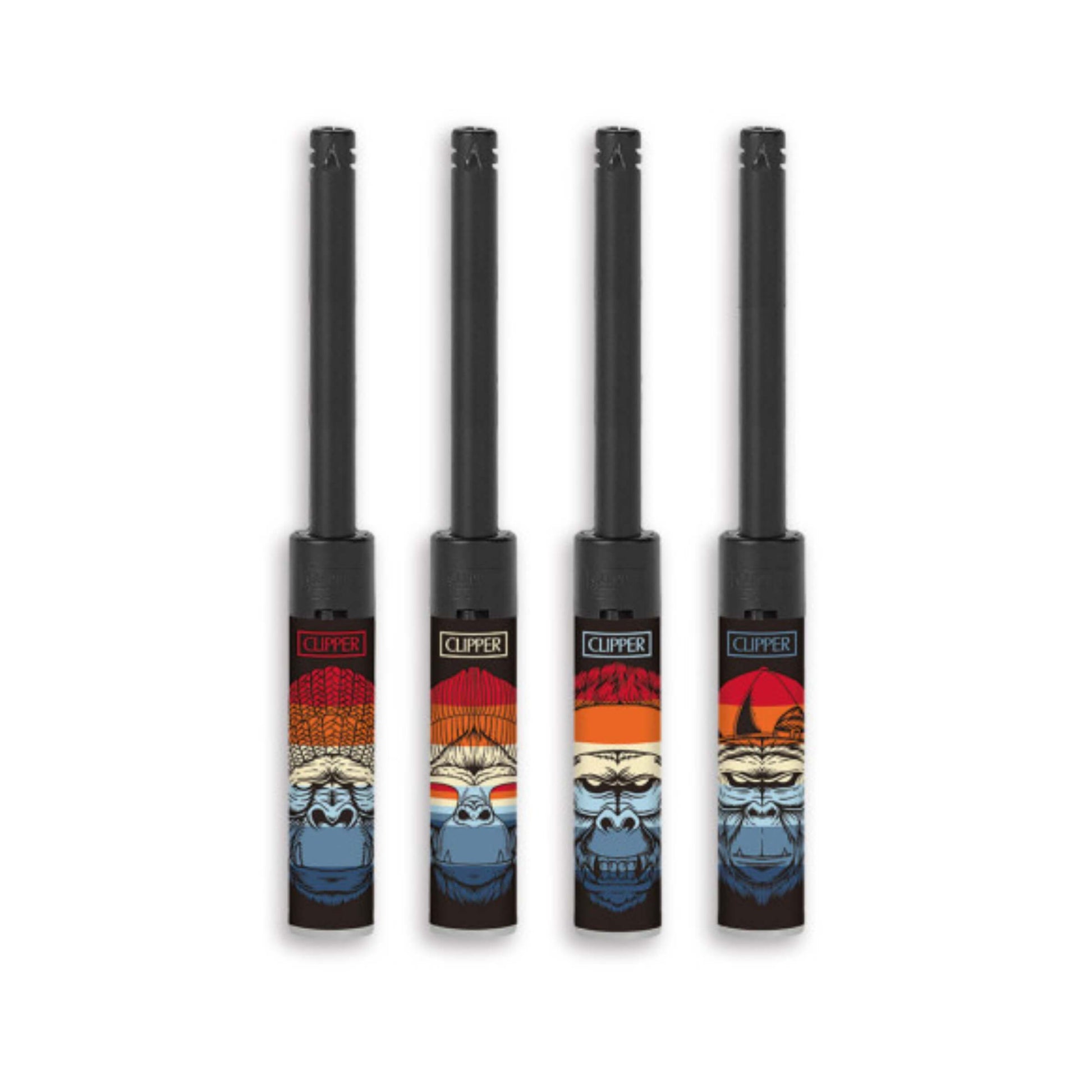 Accendigas Clipper Tube Funny Monkey confezione da 12 pezzi con grafica divertente scimmia