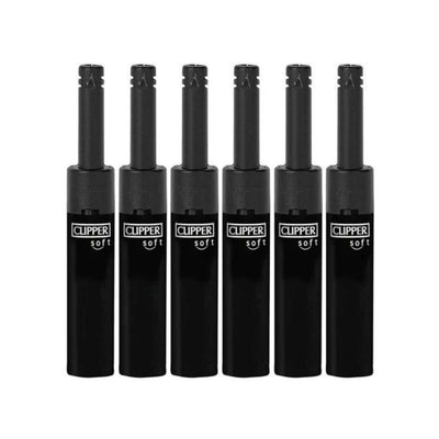 Accendigas Clipper Mini Tube Soft Touch All Black confezione da 24 pezzi finitura nera opaca