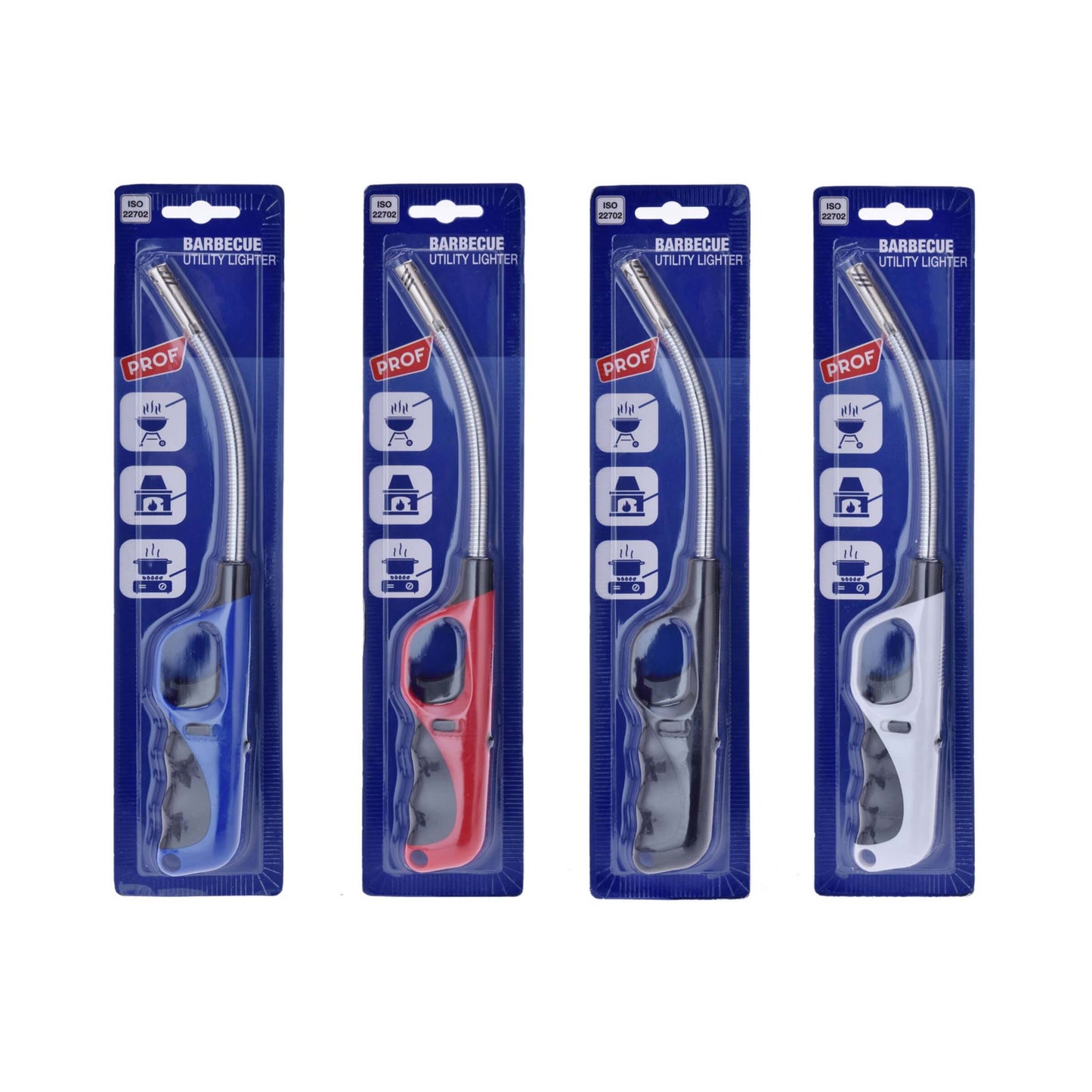 Accendigas Prof Bicolor Sprat Flex Piezo Ricaricabile in blister con testa flessibile bicolore