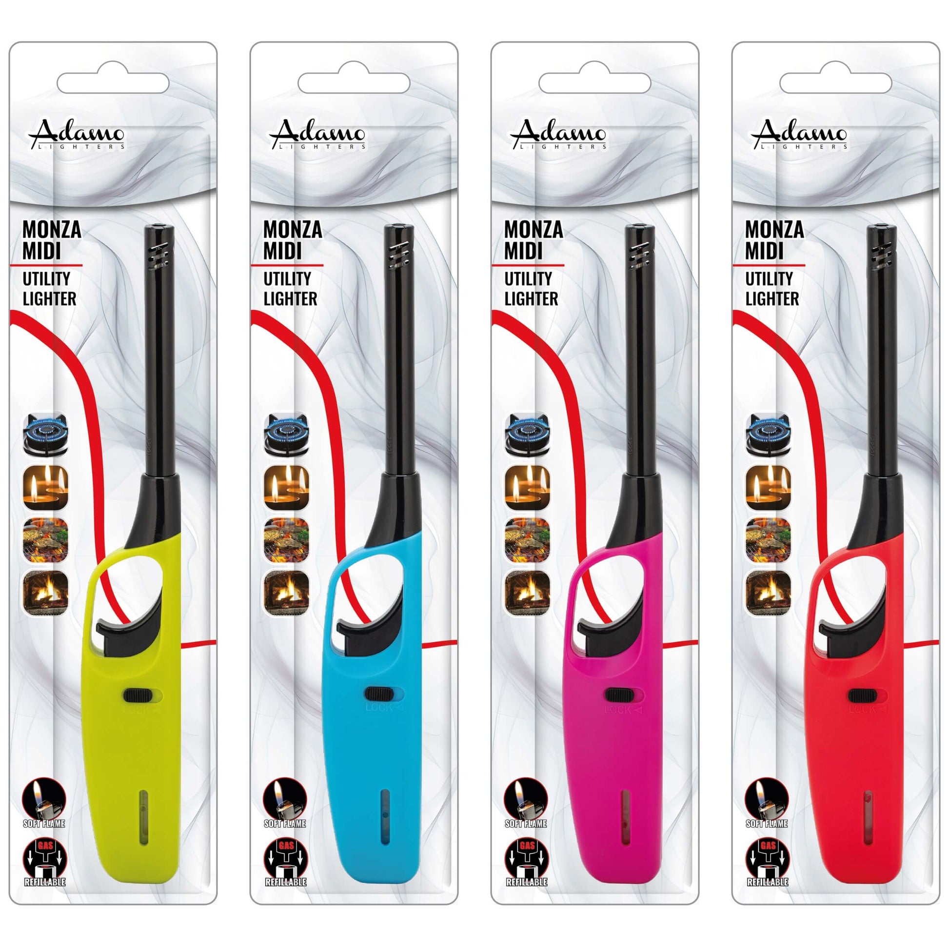 Accendigas Adamo Monza Midi Blister 344500 formato midi in confezione blister
