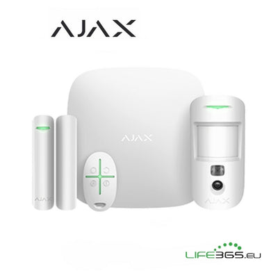 Ajax Kit di base con videocamera avanzato PLUS WI-FI(StarterKit Cam Plus) bianco