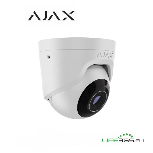 Ajax Telecamera Dome IP PoE (TurretCam) (5 Mp/2.8 mm) bianco