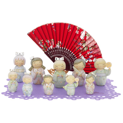 Bagutta Kokeshi Diffusori Assortiti con Fragranza Inclusa 10 pezzi con Espositore