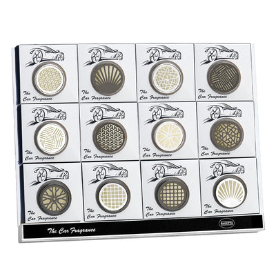 Bagutta Profumatori Auto Assortiti con Fragranza e 4 Feltrini 12 pezzi con Espositore