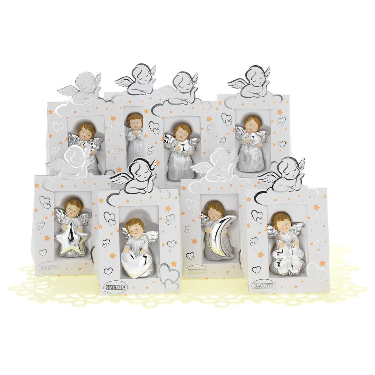 Bagutta Angioletti Argentati Assortiti in Confezione Regalo 16 pezzi