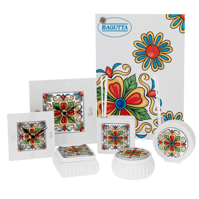 Bagutta Maiolica Rossa Display Cofanetti Profumatori e Orologi 6 pezzi