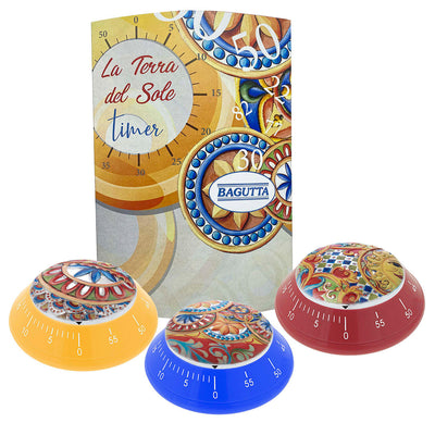 Bagutta La Terra del Sole Timer da Cucina Siciliani Assortiti 6 pezzi con Espositore